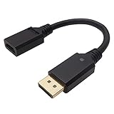 ホーリック DisplayPort→HDMI変換アダプタ 10cm Displayportオス to HDMIメス DPHAF-807BB