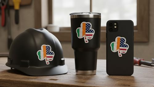 Image of Irish Stickers, Ireland Sticker Decal, 2in-Shamrock | 2 pcs