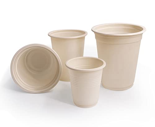 Adaamya® Bagasse Biodegradable Compostable Ecofriendly Hygienic Disposable Cup (Beige) (220 ml, 50)