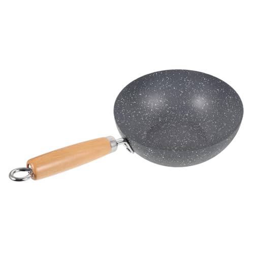 Wok pequeño de hierro fundido con superficie antiadherente