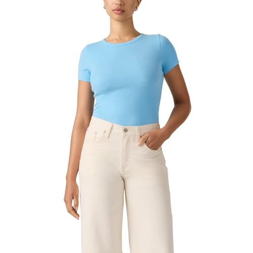 Levi's Women's Hayes T-Shirt Manches Courtes, Bleu Alaska, Petit