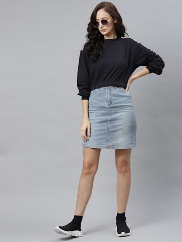 Image of Hubberholme Women Navy Blue Sweatshirt