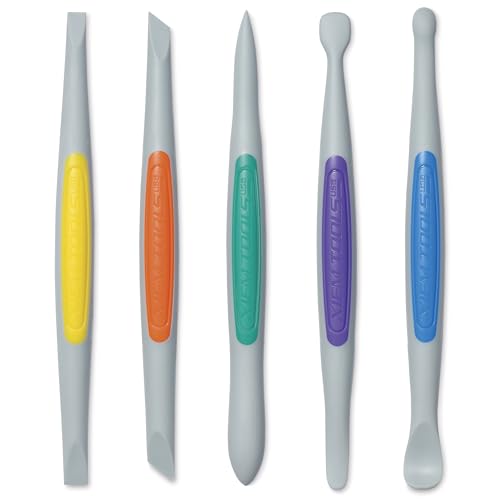 Xiem Tools Silicone Clay Finishing Tools 5 Piece Set Flex-Firm, Size Medium