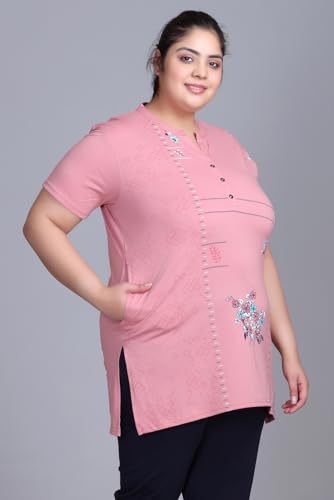 Image of In Love Women's Cotton Blend Plus Size Printed Kurti