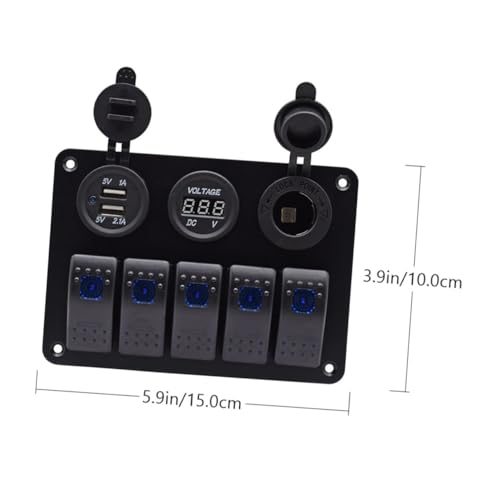 Panel de control USB con voltimetro digital y diseño duradero para barcos 2