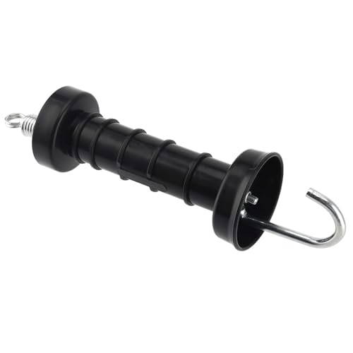 SINJEUN 8 Pack Electric Fence Handles, Spring Gate Handle Insulators, Metal Hook Insulation Gate Handle Insulators for Farm Cattle, Horse, Pig and Sheep Breeding Pasture - Image 3