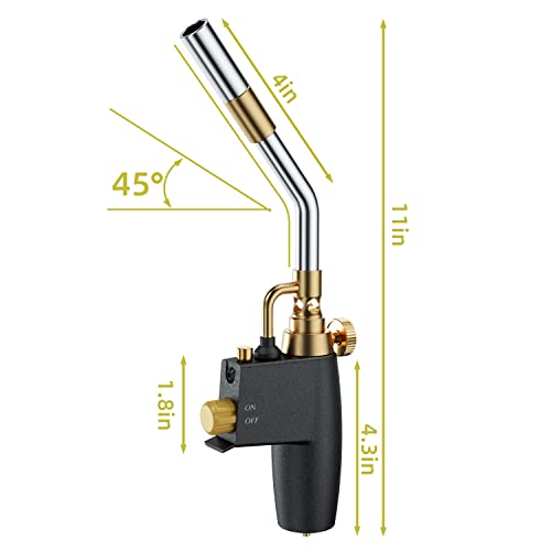 High-Intensity-Propane-Torch-Head-Adjustable-Flame-Welding-Torch-with-Self-Ignition-Compatible-with-MAPPMAP-ProPropane-gas-Portable-Hand-Trigger-Start-Torch-for-Gas-WeldingSearing-Steak