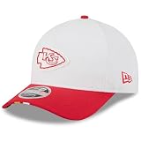 New Era Youth White/Red Kansas City Chiefs 2025 NFL Training Camp A-Frame 9FORTY Adjustable Hat