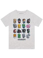 Minecraft Mini Mobs T-Shirt, Kids, 3-15 Years, Heather Grey, Official Merchandise