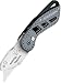 FANTASTICAR Folding Utility Knife Gift Box Cutter Heavy Duty, Lightweight Aluminum Body with Lock-Back Design, Quick Change 5-Piece Extra Blades (Gray)