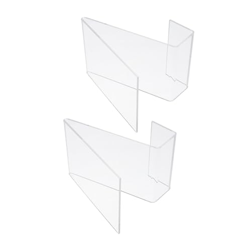 SAFIGLE 2 pezzi Supporto Libri Acrilico Trasparente Espositore Verticale per Libri Tablet e Smartphone Mensola Display Pratica e Resistente per Casa e Ufficio