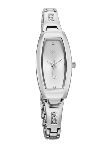Image of Fastrack Vyb Manifester with Quartz Analog Silver Dial Steel Stainless Steel Strap Watch for Girls - FV60113SM01W