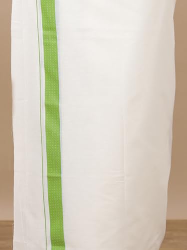 Image of RAMRAJ COTTON Men Black Fancy Border Single Layer Dhoti Crafted For Festive Occasions And Classic Ethnic Style