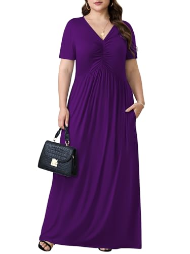 Image of PEVRL Plus Size Summer Maxi Dress for Curvy Women with Pockets 1X-5X