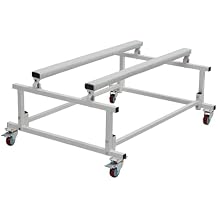Jet Ski Stand, 1000 LBS Watercraft PWC Dolly Boat Storage Trailer Watercraft Cart Adjustable Bunks W/ 4 Casters for Jet Ski Wave Runners Dinghies Inflatables etc