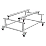 Heavy Duty Jet Ski Stand Dolly Cart - 1000LB Capacity Adjustable Boat Trailer with 4 Swivel Casters (2 Locking), Thick Padded Fabric, Galvanized Steel for PWC, Inflatable Boats, Storage & Transport