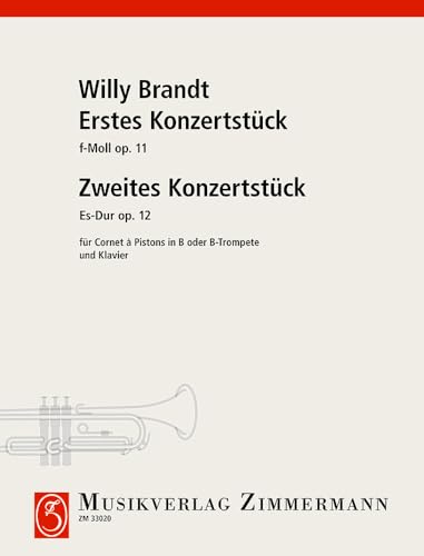 Première pièce de concert en fa mineur, Deuxième pièce de concert en mi bémol majeur: op. 11 und op. 12. trumpet in Bb (Cornet à Pistons) and piano.
