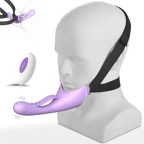 Couple Sex Toys Headband Vibrator for Couple and Women, Adjustable Starp-on Dildo for G-spot Anal Stimulation, Wearable G Spot Vibrator Dildo Adult Toys with 10 Vibrating Modes, Adult Sex Toys