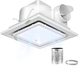 JOANAJO Bathroom Exhaust Fan with LED Light Ceiling Mount Ventilation Fan 100 CFM,Voltage 110V,4 Inch Duct Quiet Bathroom Ventilation Exhaust Fan for Shower/Restroom/Office