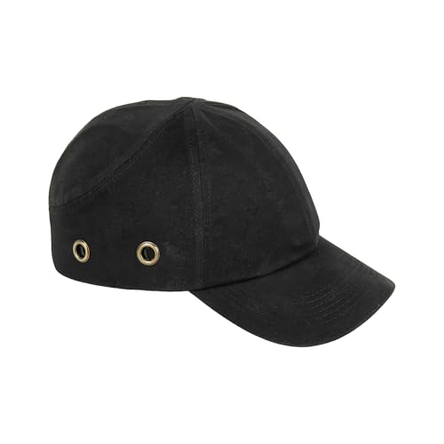 Cofan Gorra de Seguridad | Fabricada en ABS | Protección Antigolpes | En Color Negro, Naranja Flúor y Amarillo Flúor (1, Negro)