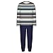 Women's Winter Fuzzy Pajamas Set Long Sleeve Fleece Soft Striped Pjs Top & Pants Sleepwear 2Pcs Lounge Sets with Pockets