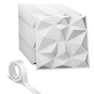 AMARA DECO – 15 unidades Paneles Decorativos Para Pared PVC 3D 30x30cm + Cinta Doble Cara Adhesiva. Revestimiento de Paredes PVC y Decoracion Gaming, Resistentes al Calor y Faciles de Limpiar