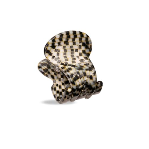France Luxe Mini Oval Claw Clip for Women, Opera Silver