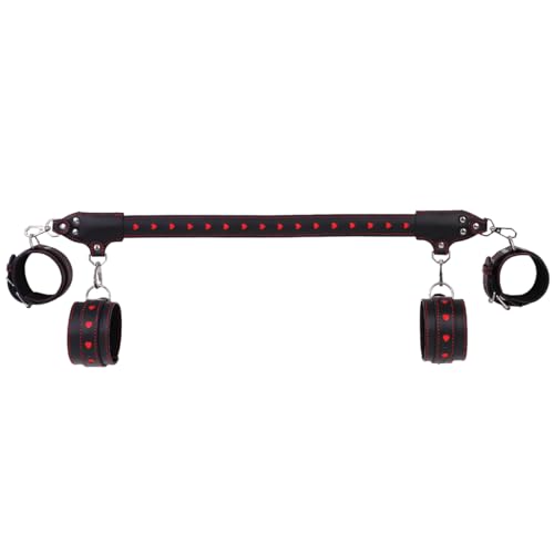 Set Bondage con Barra Divaricatrice – Polsiere e Cavigliere Regolabili per Coppie, Kit Bondage Versatile per Giochi di Ruolo, Connessione e Momenti Condivisi