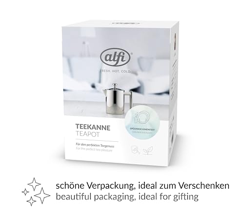 Teekanne Edelstahl Alfi Tea Pot 1,4l mit Teesieb und Teefänger