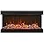 Amantii Tru-View Series XL Extra Tall Built-in 3-Sided Electric Fireplace (72-TRV-XT-XL-FI-109-Diamond), 72-Inch, Ice Media