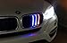 iJDMTOY LED Illuminated Iconic 3-Color LED Front Grille Insert Trims Compatible with 2014-18 X5 & 2015-16 X6 7-Beam Standard Center Kidney Grill