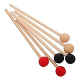 Luxshiny 3 Pairs Drumsticks for Solid Wood Mallets with Comfortable Grip, Convenient Replacement Percussion Sticks for Xylophone and Small Wooden Drums, for Beginners