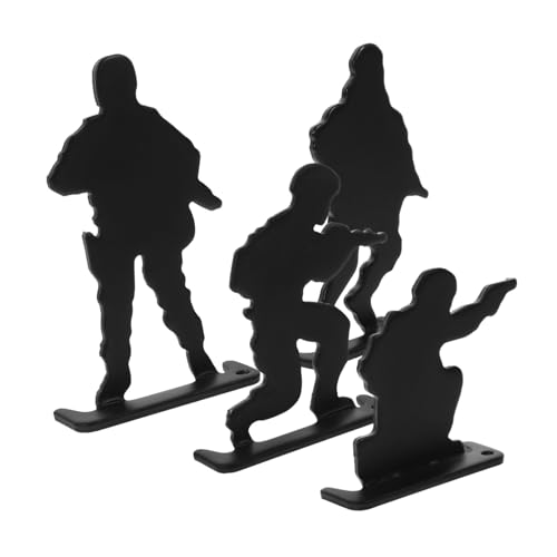 BESPORTBLE 4pcs Stainless Steel Portable Shooting Targets Heavy Duty Training Aid for Indoor Outdoor Practice Precision Range Ground Targets