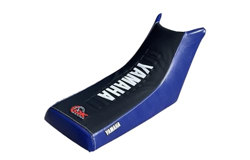 QK RACING Seat Cover Compatible Fit for 1986-2004 Yamaha Warrior All Black Ribs Seat Cover ATV (RED Side/Blue Top), red/black