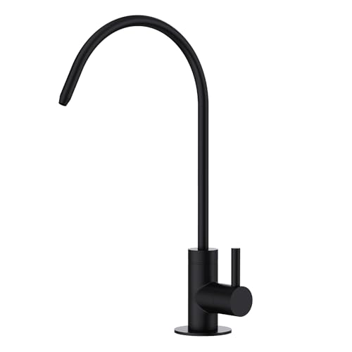 GIMILI Matte Black Drinking Water Faucet for Kitchen Sink Kitchen Water Filter Faucet Stainless Steel for Reverse Osmosis or Water Filtration System Beverage Non-Air Gap RO Faucet
