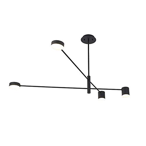 Lustre à LED or 6 lumières moderne plafonnier économe salon