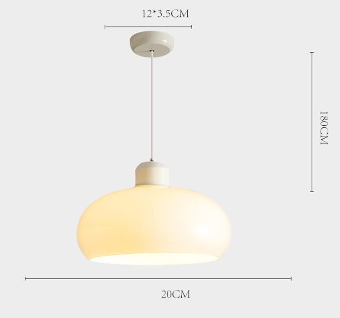 Weiße Glaskugel Pendelleuchte E27 – Nordic Design, Höhenverstellbar