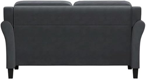 Miniatura 7 de Hawthorne Collections Sofá biplaza de tapicería duradera de microfibra de fácil montaje de transición en gris oscuro