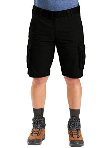 Reoutlook Men Solid Casual Belt Cargo Shorts/Bermuda Shorts with Multiple Pockets