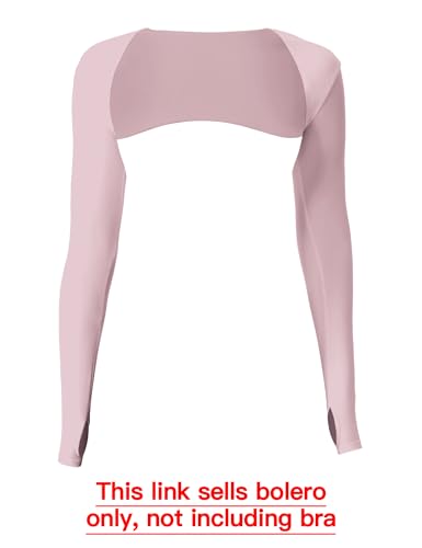 Image of YEOREO Women Crop Top Long Sleeve Bolero Open Front Workout Cropped Shirts Sports Shrug