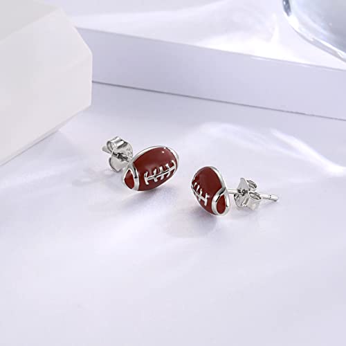 Sterling Silver Football BaseBall Softball Basketball Soccer Stud Earrings Hypoallergenic Sports Jewelry Gifts for Women Sports Lovers3