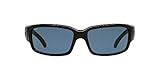 Costa Del Mar Men's Caballito Polarized Rectangular Sunglasses, Shiny Black/Grey Polarized-580P, 59...
