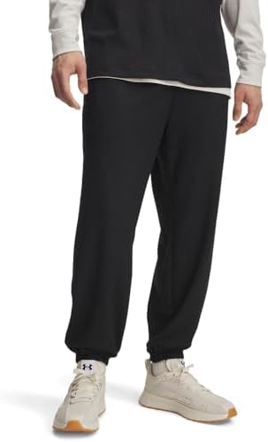 Under Armour Erkek Rakip Waffle Joggers, (001) Siyah / / Siyah, M - Görsel 1
