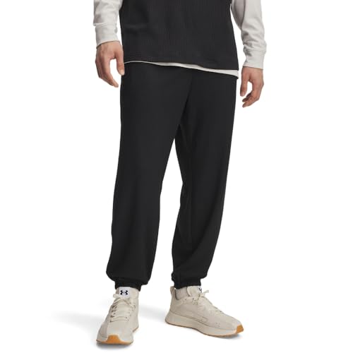 Under Armour Men's Rival Waffle Joggers, (001) Black / / Black, X-Large