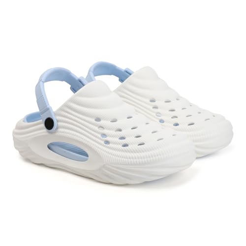 Image of Men's Lightweight EVA Clogs with Adjustable Back Strap | Breathable Anti-Skid Slip-On Sandals | Comfortable Casual Garden Beach Clogs for Indoor Outdoor
