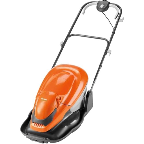 Flymo EasiGlide 360 Hover Collect Lawn Mower - 2000W Motor, 36cm Cutting Width, 26 Litre Grass Box, Folds Flat, 10m Cable Length, Orange and Grey