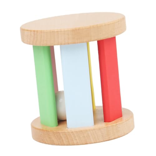 FELTECHELECTR Wooden Rattle Sensory Instrument for Boy Girl Lightweight Handheld Rattle for Newborns Grasping Plaything for Early Education and Coordination Development