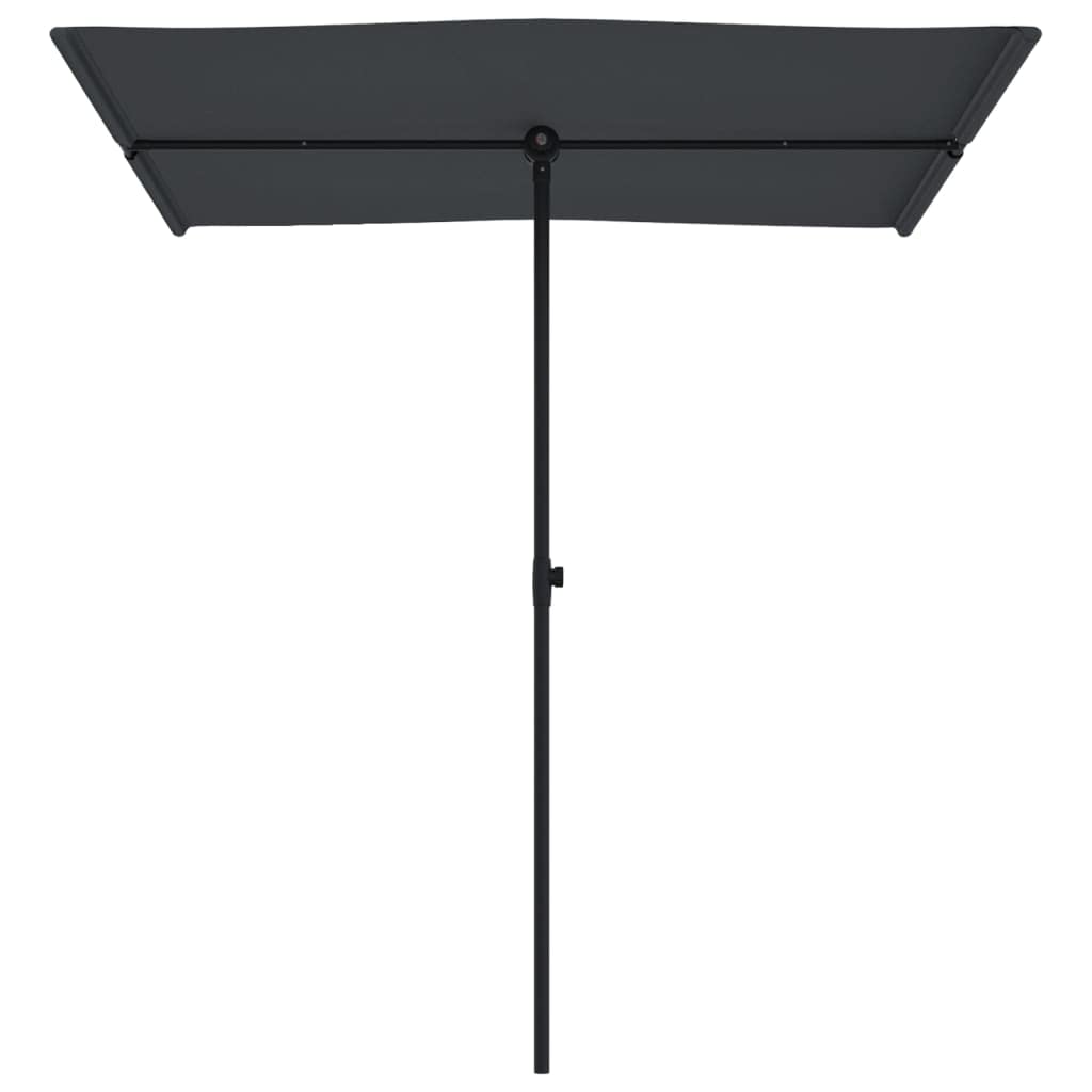 Ombrellone da giardino rettangolare da 180 x 110 cm, con palo in alluminio, regolabile in altezza, pieghevole, girevole, per giardino, balcone, terrazza, verde