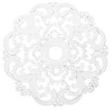 BELLIFFY Medaglione Decorativo da Soffitto con Decorazione Intagliata Colore Bianco per Lampade da Soffitto e Soffitti in Classico