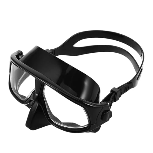 FOMIYES Máscara de Buceo para Adultos con Cubierta Nasal Diseño Volumen Lente Transparente Gran Angular Correa Ajustable y Sello Antifugas para Snorkel y Natación Deportes Acuáticos